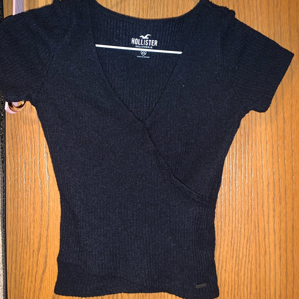 Crossed crop top